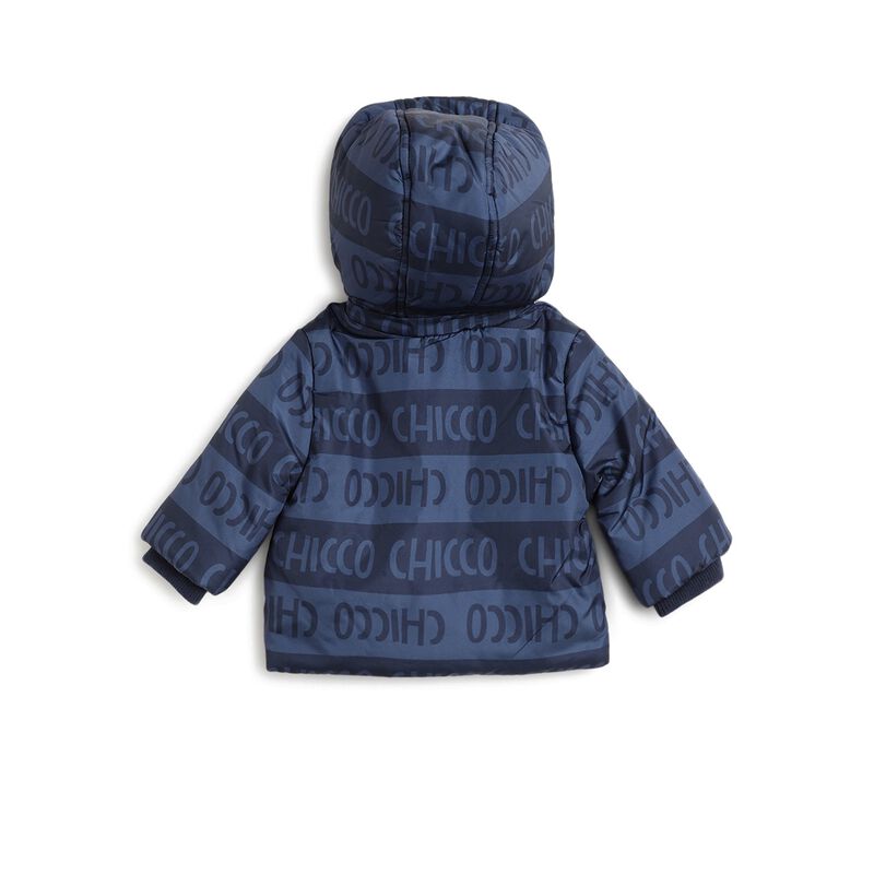 Jacket with Detachable Hood- Blue with Chicco Print image number 1